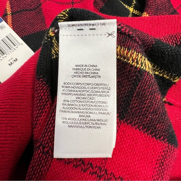 polo ralph lauren / red and black plaid blouse size medium - Picture 8 of 8